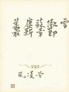 叶尘苏傲雪小说最新章节