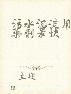 污水沉淀用什么药剂最快