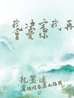 我决定我再也不会爱你