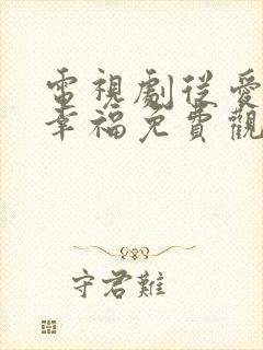 电视剧从爱情到幸福免费观看全集