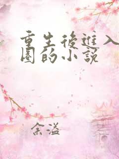 重生后进入娱乐圈的小说