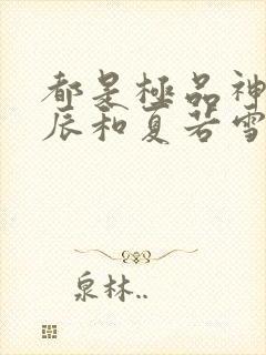 都是极品神医叶辰和夏若雪