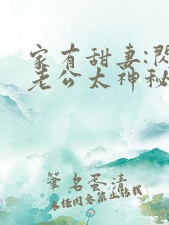 家有甜妻:闪婚老公太神秘