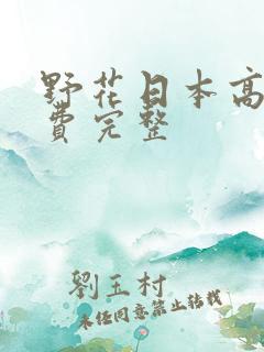 野花日本高清免费完整