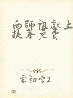 向师祖献上咸鱼扶华免费