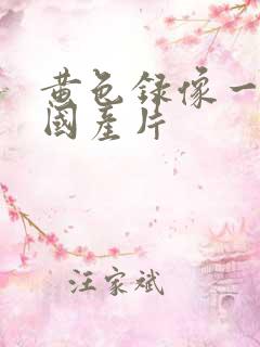 黄色录像一级片国产片