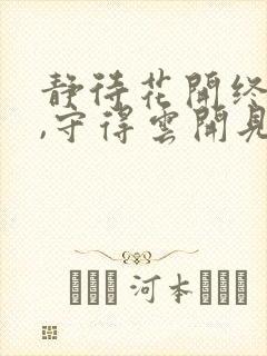 静待花开终有时,守得云开见月明是什么意思