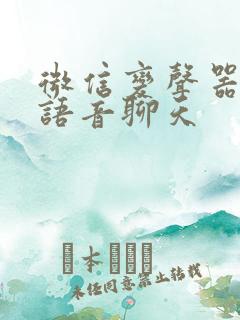 微信变声器微信语音聊天