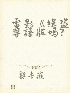 电影《缉盗》有粤语版吗?