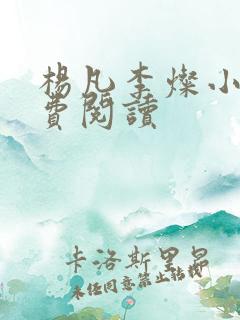 杨凡李灿小说免费阅读