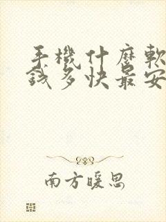 手机什么软件赚钱多快最安全