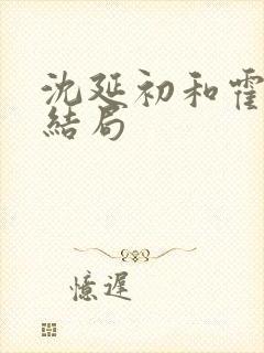 沈延初和霍晚棠结局