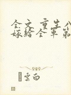 全文 重生八零嫁给全军第一硬汉