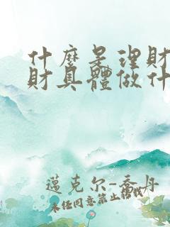 什么是理财 理财具体做什么