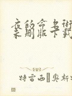 夜的命名术小说未删版下载txt