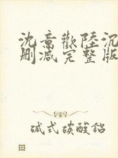 沈意欢陆沉舟无删减完整版