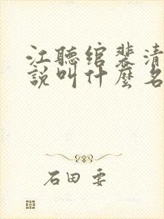 江听绾裴清衍小说叫什么名字