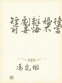 短剧离婚后冷傲前妻悔不当初在线观看