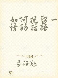 如何挽留一段感情的话语