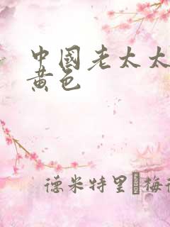 中国老太太一级黄色