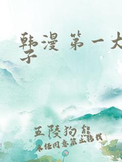 韩漫 第一大弟子