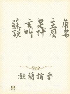 苏玄是主角的小说叫什么名字