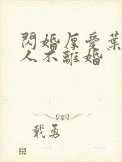 闪婚厚爱叶家男人不离婚