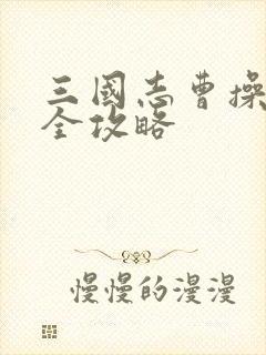 三国志曹操传 全攻略