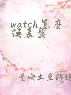 watch怎么换表盘