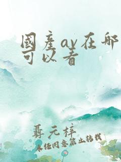 国产av在哪里可以看