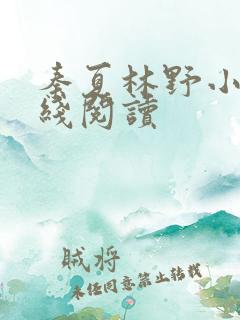 秦夏林野小说在线阅读