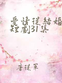 爱情从结婚开始短剧31集