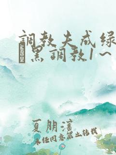 调教夫成绿奴――黑调教1～5