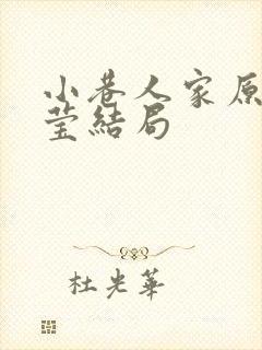 小巷人家原著宋莹结局