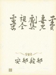 电视剧妻子的秘密全集免费