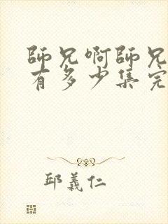 师兄啊师兄一共有多少集完结