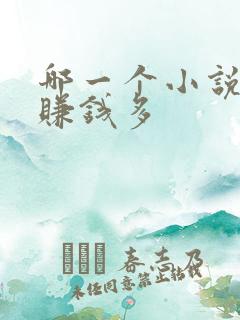 哪一个小说软件赚钱多