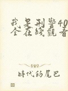 我是刑警40集全在线观看免费高清