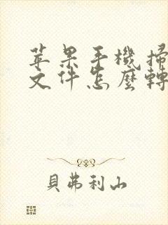 苹果手机扫描的文件怎么转换成pdf