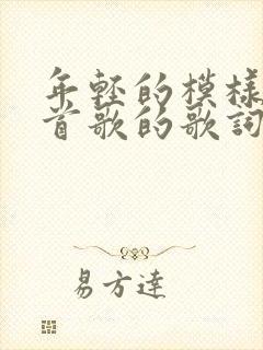 年轻的模样是哪首歌的歌词