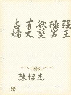 占有欲极强的病娇文双男主小说