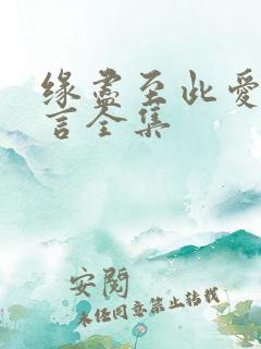 缘尽至此爱不再言全集