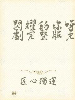 闪耀的你呀电视剧完整版免费播放