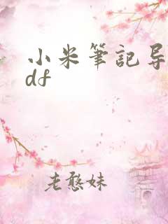 小米笔记导入pdf