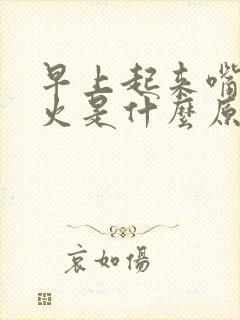 早上起来嘴巴上火是什么原因呢