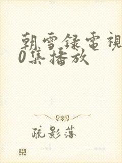 朝雪录电视剧40集播放