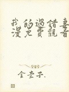 我的过错妻子动漫免费观看全集