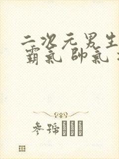 二次元男生头像 霸气 帅气 冷酷