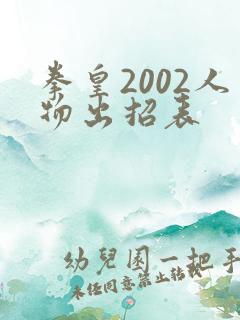 拳皇2002人物出招表
