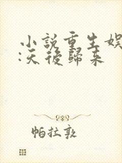 小说重生娱乐圈:天后归来